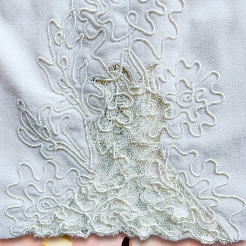 Cache Embroidered Skirt 🤍 - Picture 5 of 14